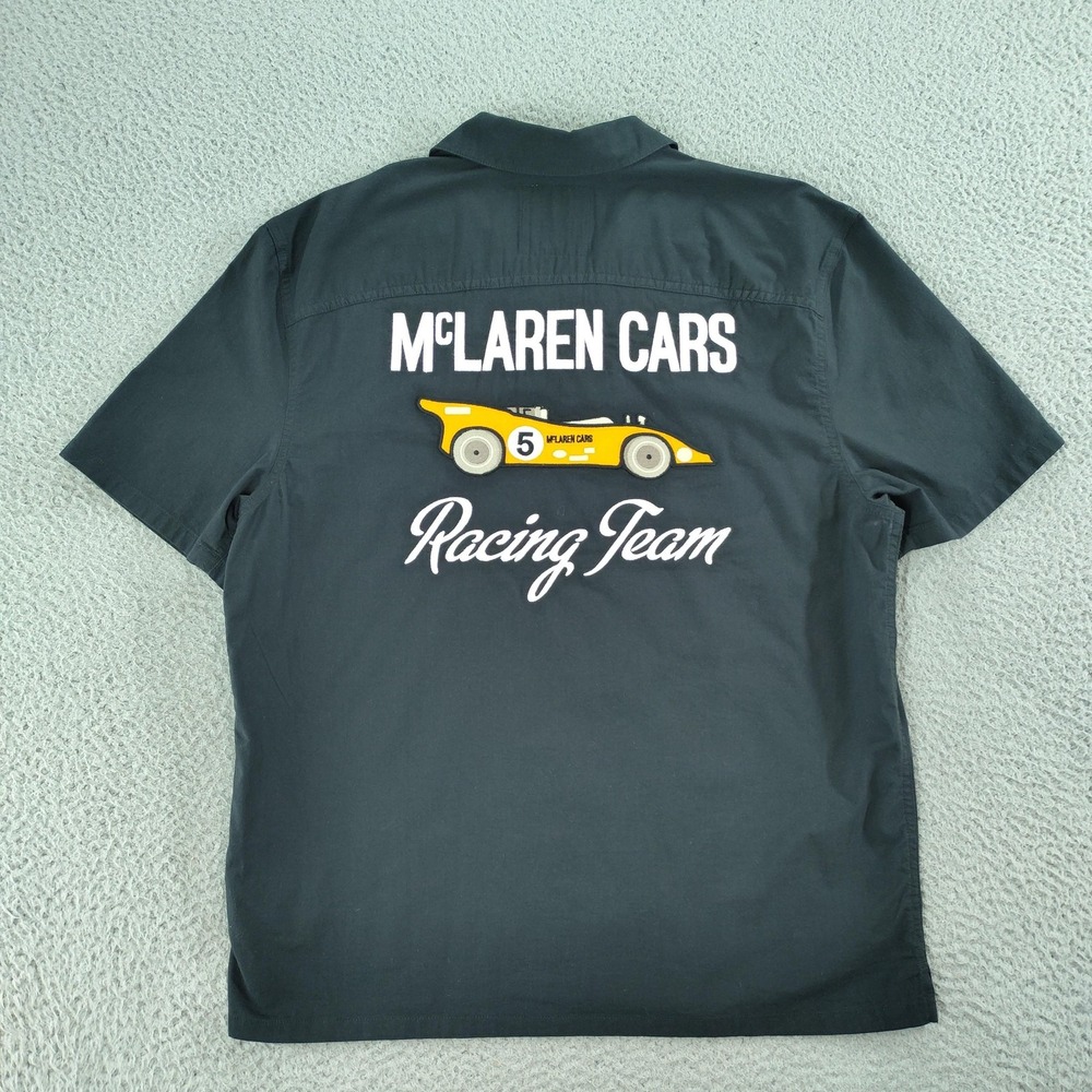 McLaren Racing Shirt Mens Medium Black Formula 1 Hollister Racing Cars Team